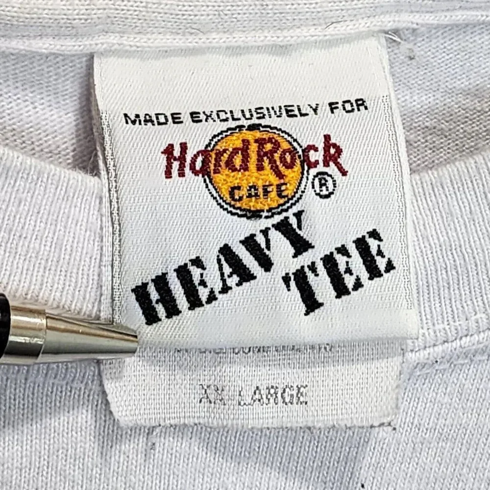 Hard Rock Chicago Vintage USA Made Shirt White Windy City Rare OG‎ 90s Size 2XL